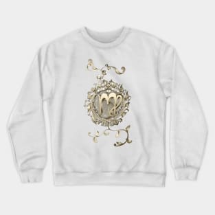 Virgo Floral Zodiac Design BRONZE Crewneck Sweatshirt